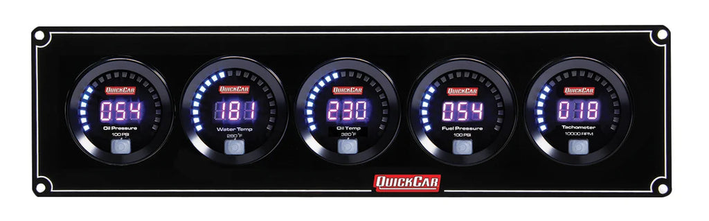 Quickcar Racing Digital 4-1 Gauge Panel OP/WT/OT/FP100 67-4052