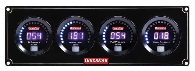 Quickcar Racing Digital 4 Gauge Panel OP/WT/FP100/WP 67-4028