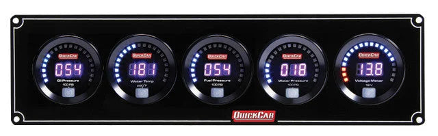 Quickcar Racing Digital 5 Gauge Panel OP/WT/FP100/WP/VT 67-5038