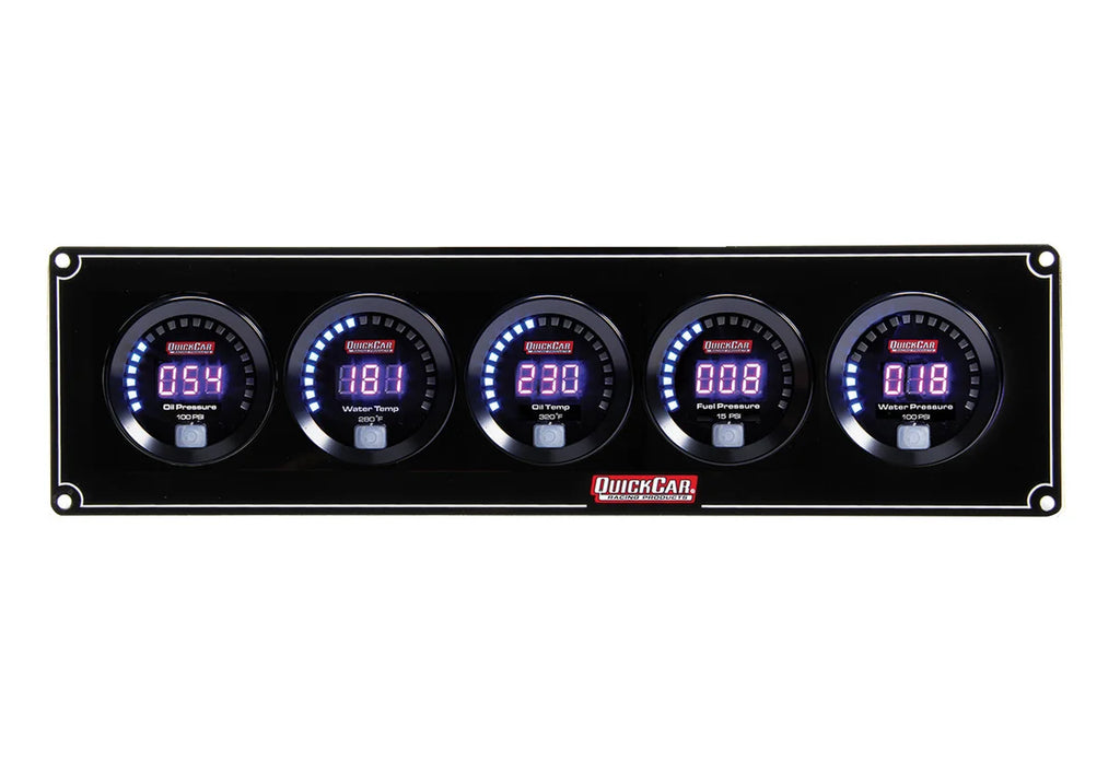 Quickcar Racing Digital 5-Gauge Panel OP/WT/OT/FP/WP 67-5036