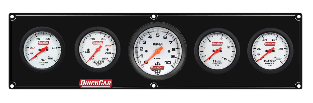 Quickcar Racing Extreme 4-1 Panel w/Tach OP/WT/FP15/WP Black 61-77563