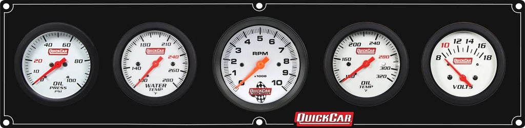 Quickcar Racing Extreme 4-1 Panel w/Tach OP/WT/OT/VT Black 61-77573