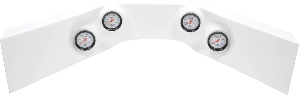 Quickcar Racing Extreme 4-Gauge Molded Dash OP/WT/OT/FP White 61-7024