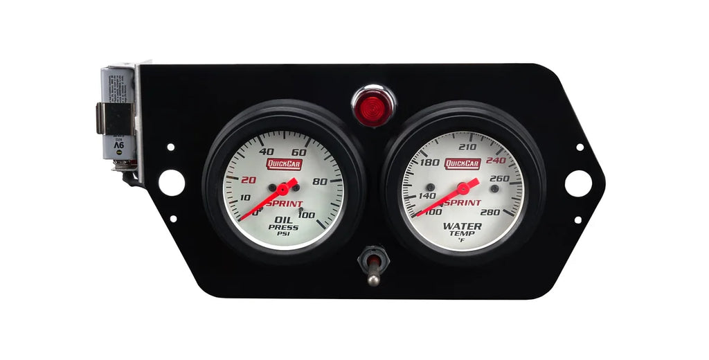 Quickcar Racing Gauge Panel Deluxe Sprint w/Mag Switch 61-6005-1
