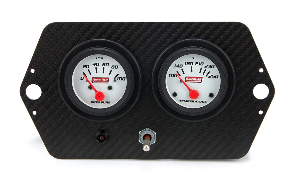 Quickcar Racing Gauge Panel Sprint 2in w/ Switch and Warning 61-7205