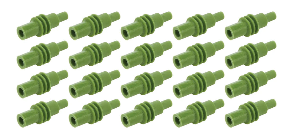 Quickcar Racing Green Cavity Plug Weatherpack 20 pack 50-305-20