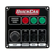 Load image into Gallery viewer, Quickcar Racing Ignition Panel Black w/ 2 Acc. &amp; Lights 50-825