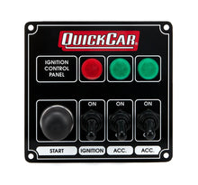 Load image into Gallery viewer, Quickcar Racing Ignition Panel Black w/ 2 Acc. &amp; Lights 50-825