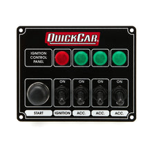 Load image into Gallery viewer, Quickcar Racing Ignition Panel Black w/ 3 Acc. &amp; Lights 50-826