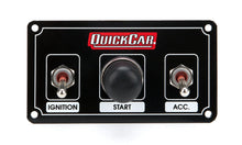 Load image into Gallery viewer, Quickcar Racing Ignition Panel Black w/ Weatherproof Switches 50-820