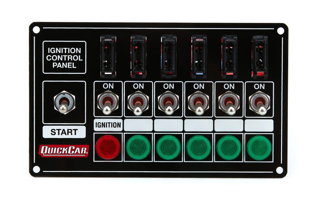 Quickcar Racing Ignition Panel - Extreme Fused w/Lights 50-7164