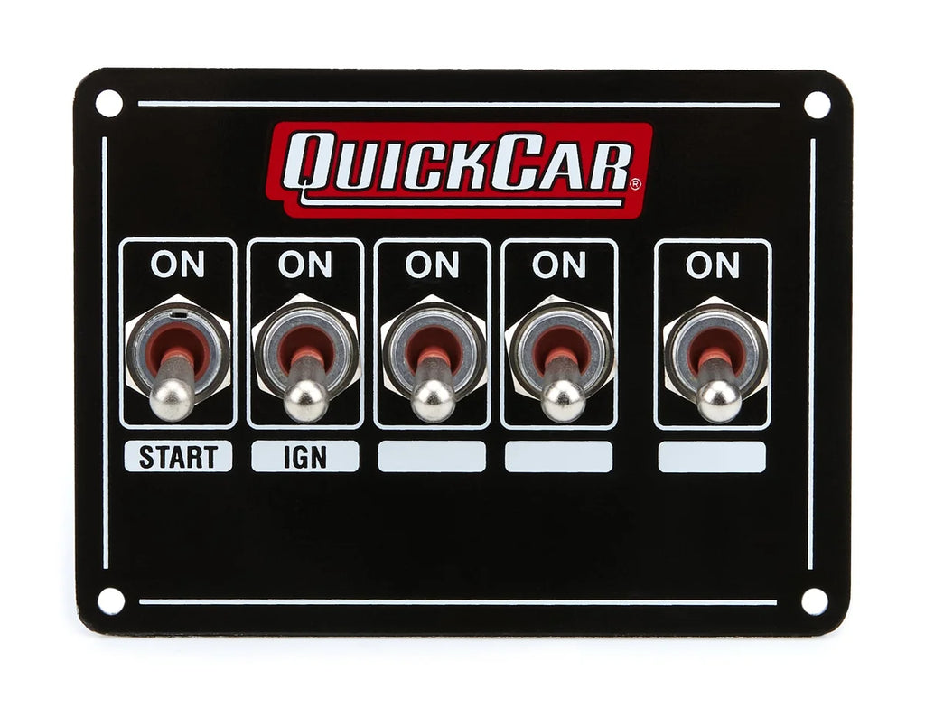 Quickcar Racing Ignition Panel - Single Ing. w/Acc Switches 50-7731