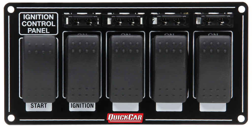 Quickcar Racing Ignition Panel w/ Rocker Switches & Fuses 52-863