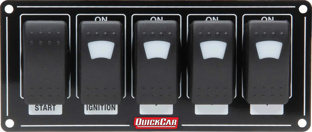 Quickcar Racing Ignition Panel w/ Rocker Switches & Lights 52-866
