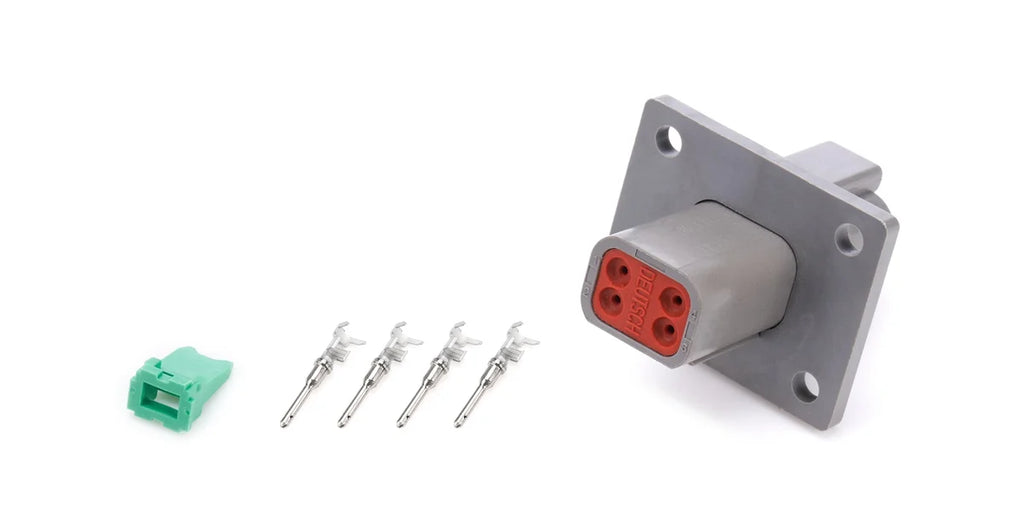 Quickcar Racing Plug Deutsch 4 Pin Receptacle w/Flange 71-347