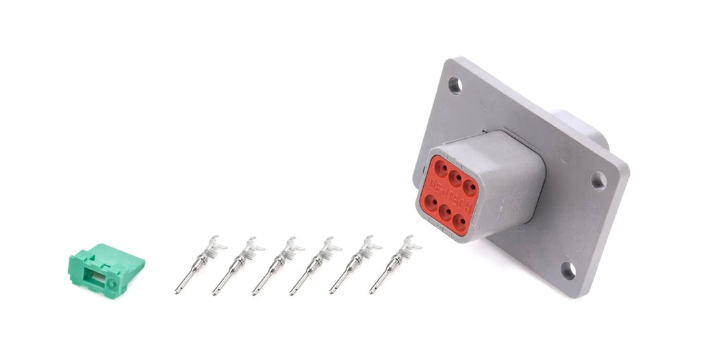 Quickcar Racing Plug Deutsch 6 Pin Receptacle w/Flange 71-367