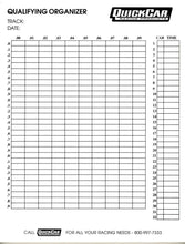 Load image into Gallery viewer, Quickcar Racing Qualifying Organizer Sheets (50pk) 51-236