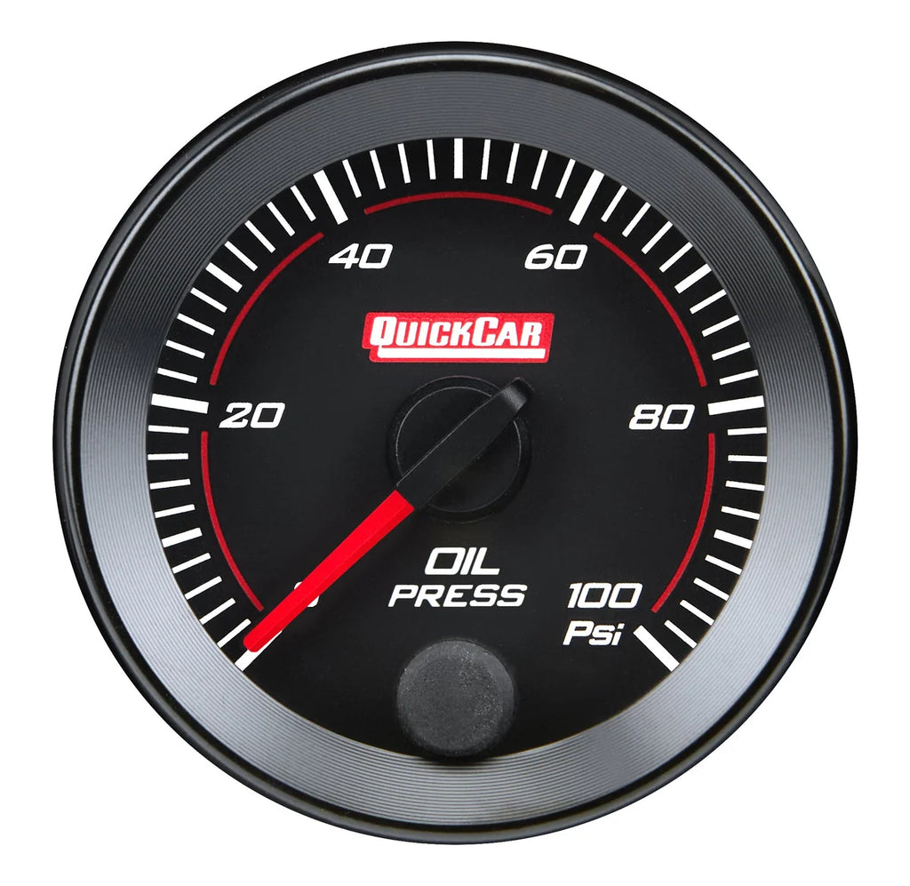 Quickcar Racing RedLine  Gauge 2-1/16in Oil Pressure 0-100psi 65-003