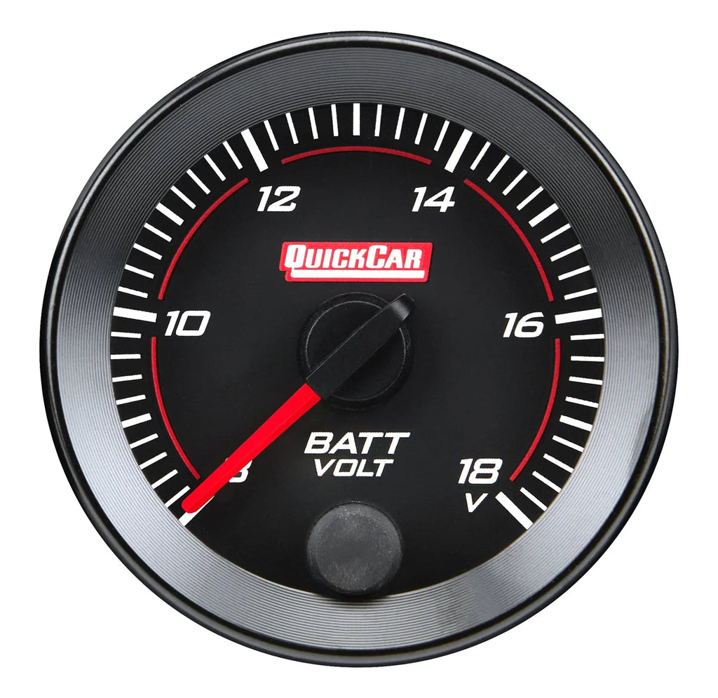 Quickcar Racing RedLine  Gauge 2-1/16in Voltmeter  8-18v 65-007