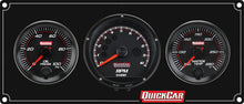 Load image into Gallery viewer, Quickcar Racing Redline 2-1 Gauge Panel OP/WT w/Recall Tach 69-2031