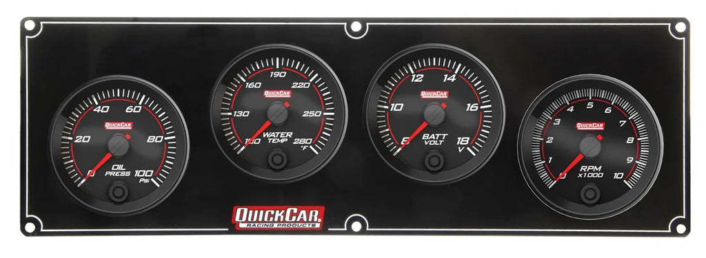 Quickcar Racing Redline 3-1 Gauge Panel OP/WT/Volt w/2-5/8in Tac 69-3247