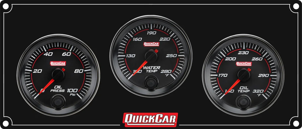 Quickcar Racing Redline 3 Gauge Panel OP/WT/OT 69-3011