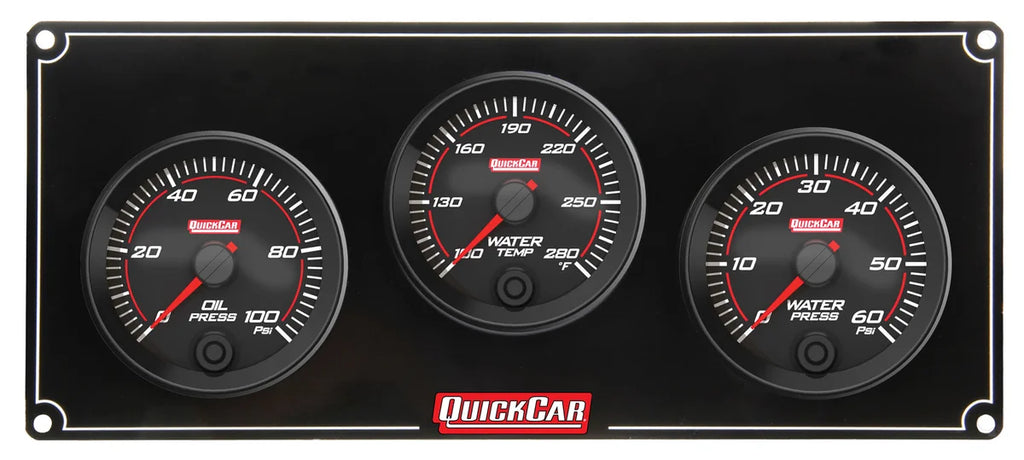 Quickcar Racing Redline 3 Gauge Panel OP/WT/WP 69-3016