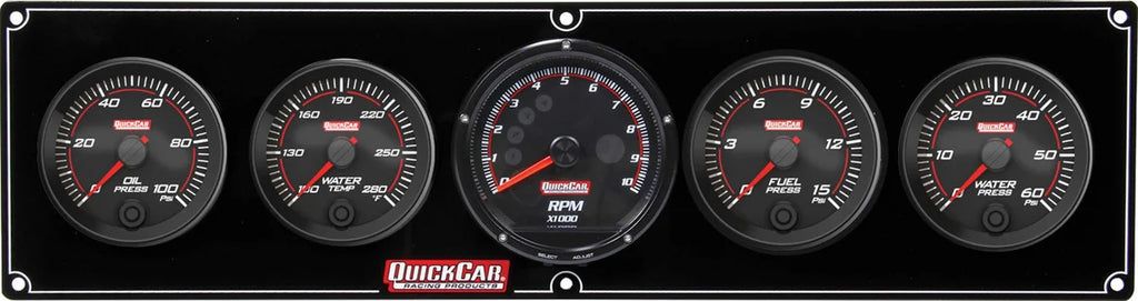 Quickcar Racing Redline 4-1 Gauge Panel OP/WT/FP/WP w/Recall Tac 69-4056