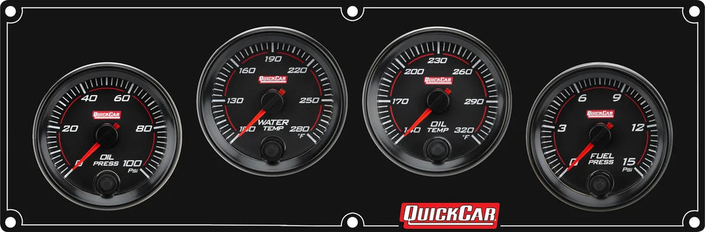 Quickcar Racing Redline 4-1 Gauge Panel OP/WT/OT/FP 69-4021