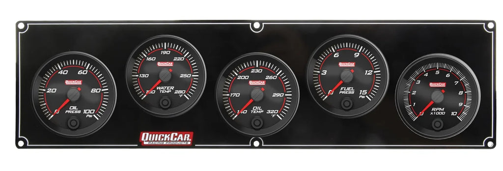 Quickcar Racing Redline 4-1 Gauge Panel OP/WT/OT/FP w/2-5/8 Tach 69-4251