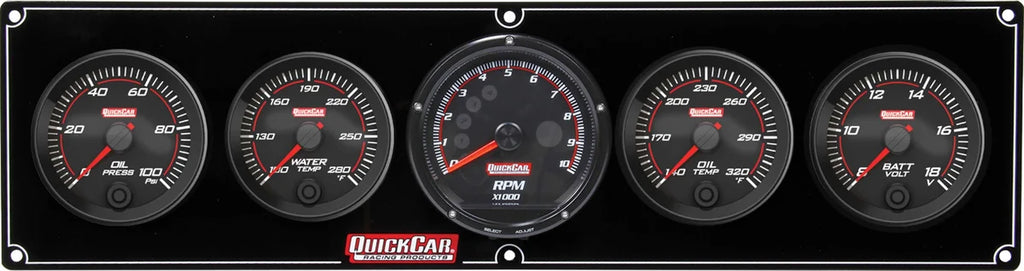 Quickcar Racing Redline 4-1 Gauge Panel OP/WT/OT/Volt w/Recall 69-4057