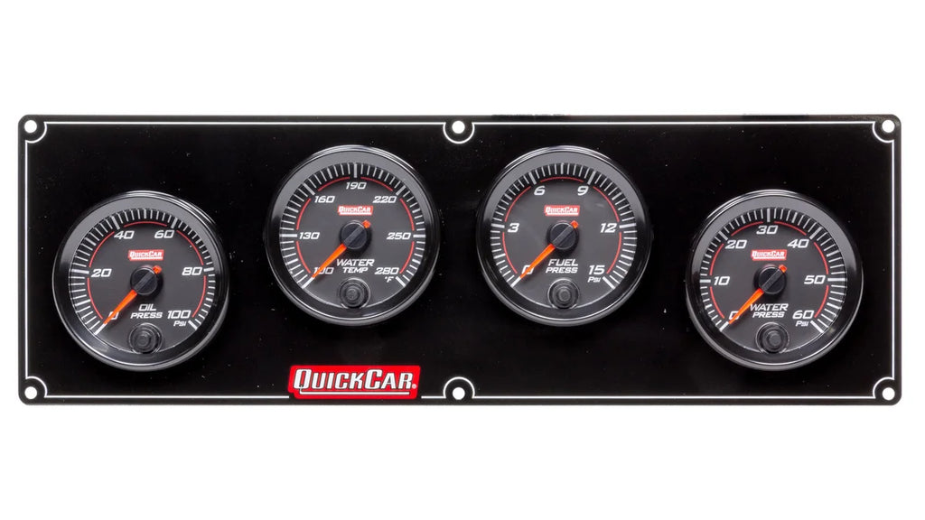 Quickcar Racing Redline 4 Gauge Panel OP/WT/FP/WP 69-4026