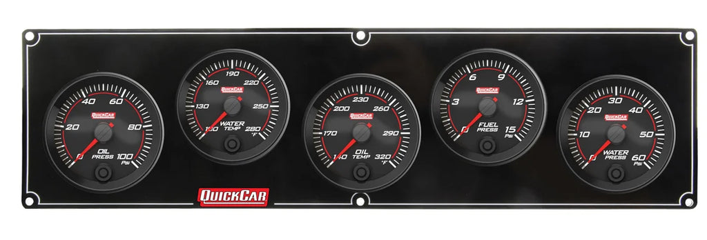 Quickcar Racing Redline 5 Gauge Panel OP/WT/OT/FP/WP 69-5036