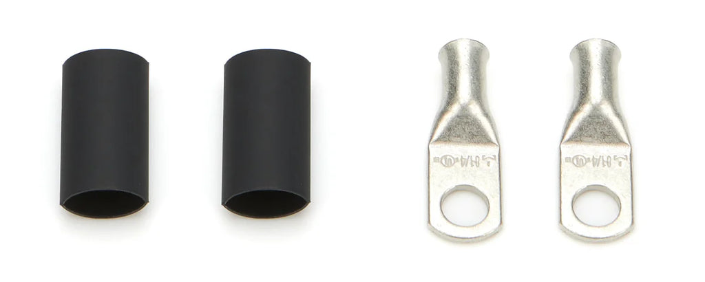 Quickcar Racing Ring Terminals 1/4in 6 Ga w/Heat Shrink 57-580