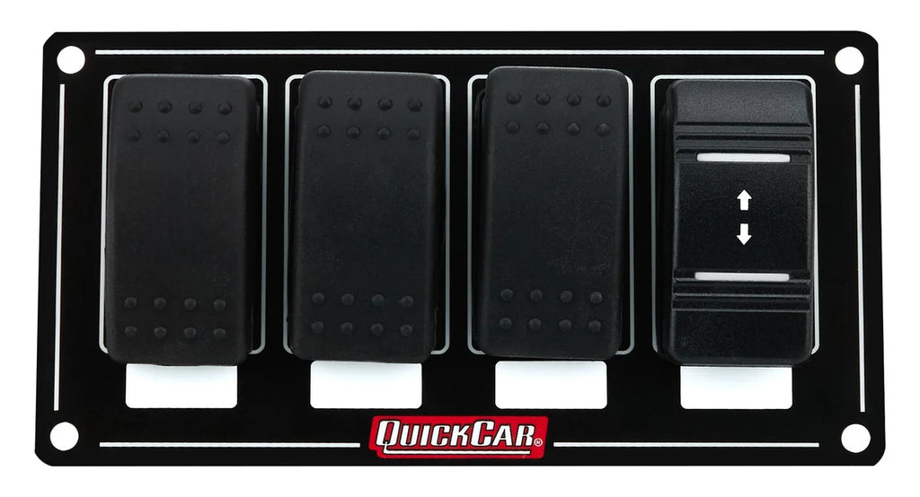 Quickcar Racing Switch Panel Rocker Winch w/ 3 Assessory 52-870