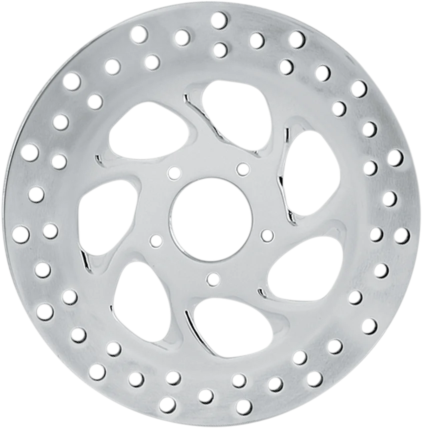 RC Components Brake Rotor - Front Right - Revolt - Chrome COG117124CRF2K - Side View