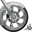 Load image into Gallery viewer, RC Components Builder Front Fender Kit with Chrome Adapters - For 23" Wheel FNDRKT23 - Side View