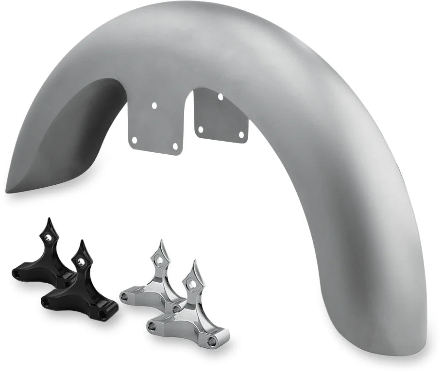 RC Components Front Fender Kit with Black Adapters - For 26" Wheel - 6" W FNDRKT14-26B - Side View