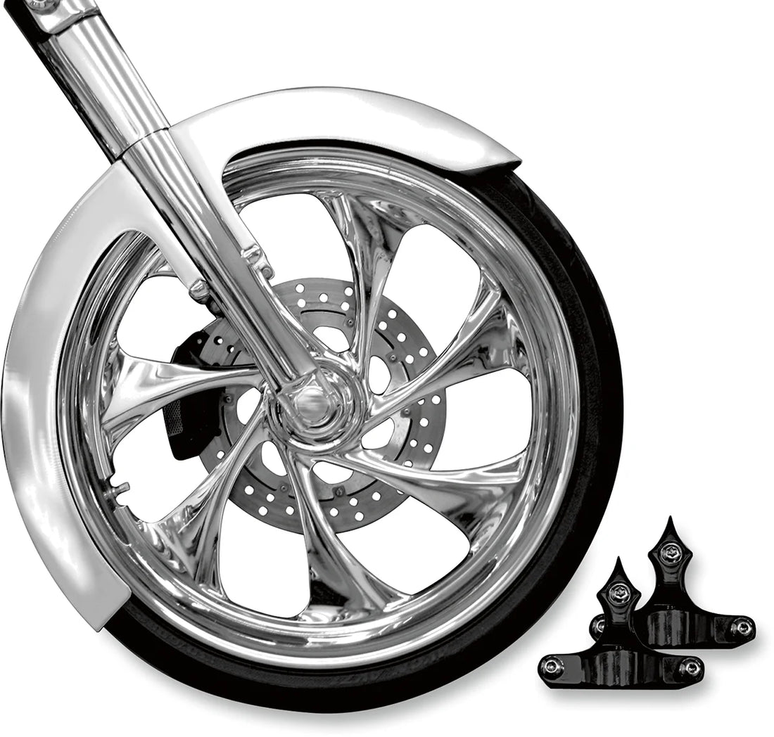 RC Components Phantom Front Fender Kit with Black Adapters - For 23" Wheel FNDRKT14-23RCB - Side View