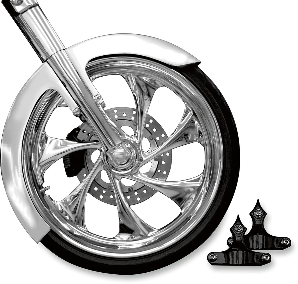 RC Components Phantom Front Fender Kit with Black Adapters - For 23" Wheel FNDRKT23RC-B - Back View