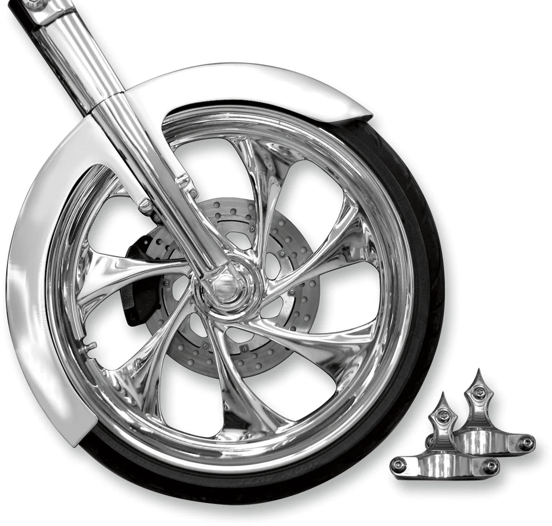 RC Components Phantom Front Fender Kit with Chrome Adapters - For 23" Wheel FNDRKT23RC - Back View