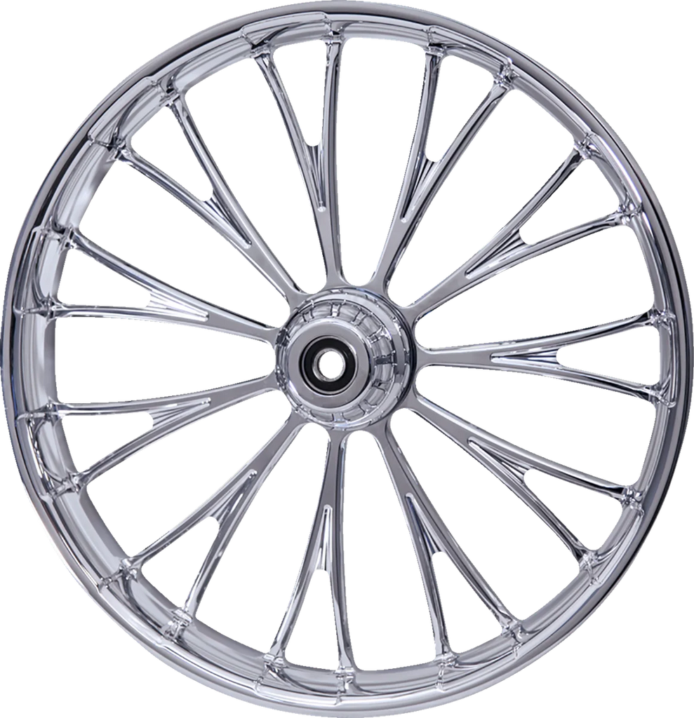 RC Components Wheel - Dynasty - Front - Dual Disc/without ABS - Chrome - 21x3.5 - FLH 213HD031NON117C - Side View