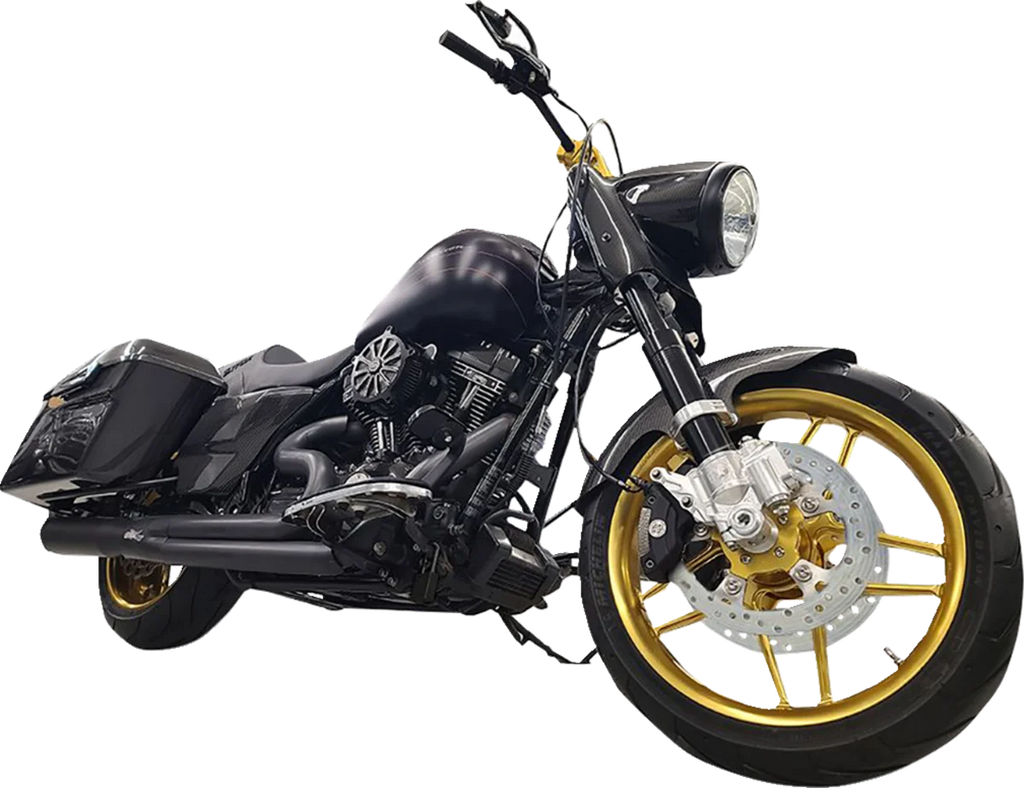 RC Components Wheel - Laguna - Front - Dual Disc/without ABS - Gold - 19x3 193-140G-F - Side View