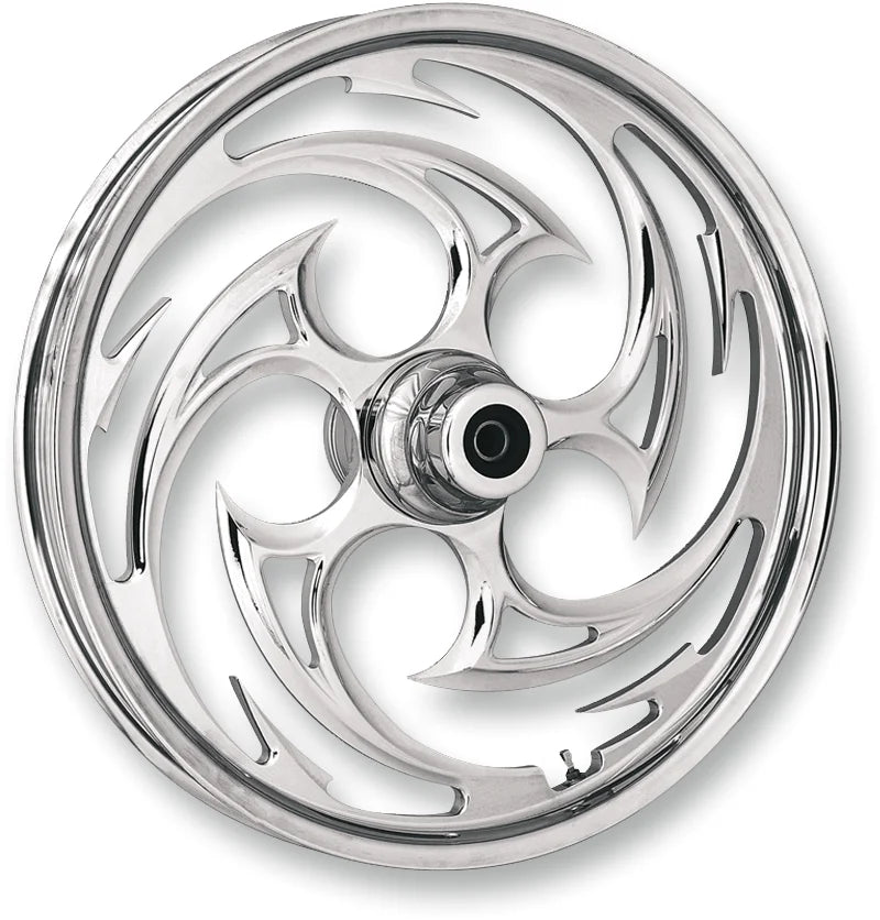 RC Components Wheel - Majestic - Front - Dual Disc/without ABS - Chrome - 21x3.5 - '08-'13 FLT 21350-9031-102C - Side View
