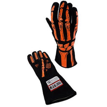 Load image into Gallery viewer, RJS Double Layer Orange Skeleton Gloves Medium