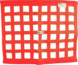 RJS Ribbon Window Net 24x24 Red SFI