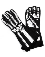 Load image into Gallery viewer, RJS Single Layer White Skeleton Gloves Small