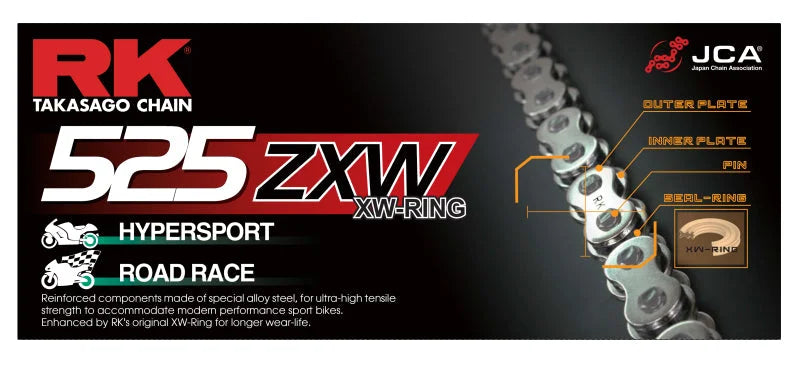 RK Chain CC525ZXW-150L XW-Ring - Chrome