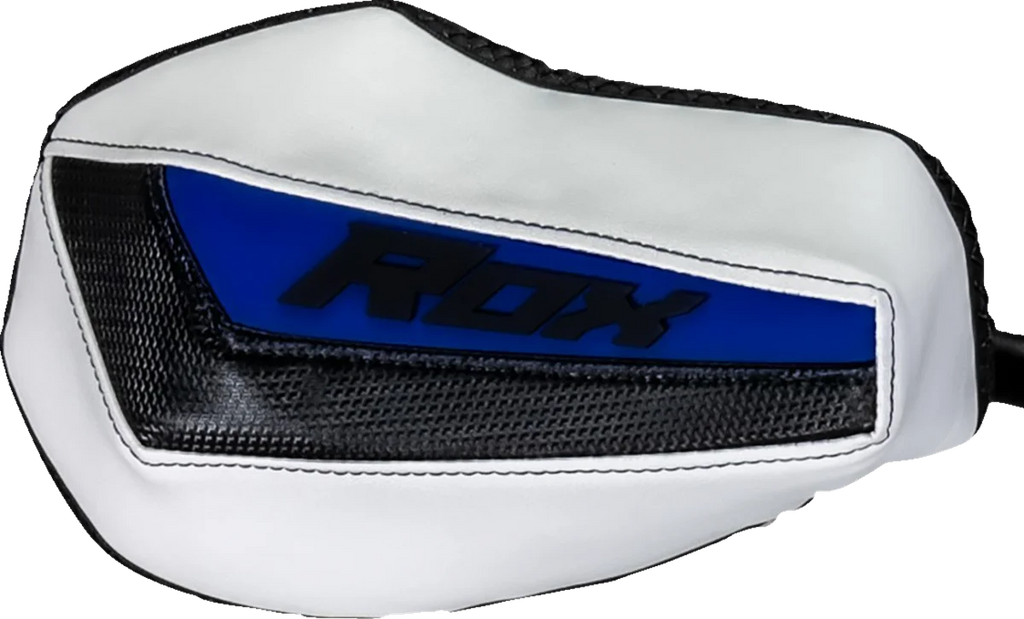 ROX SPEED FX Handguards - Generation 3 Flex-Tec - Black/White/Blue FT3-HG-BWB - Side View