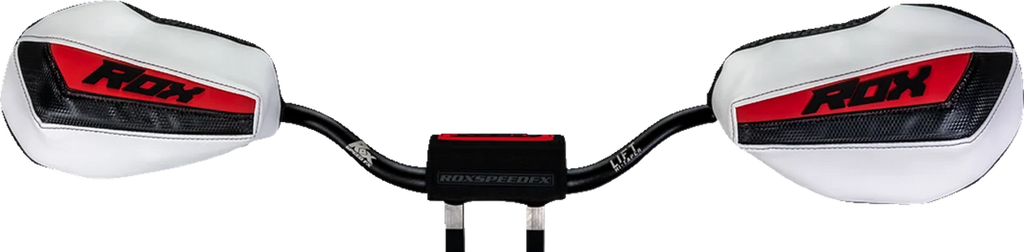 ROX SPEED FX Handguards - Generation 3 Flex-Tec - Black/White/Red FT3-HG-BWR - Side View